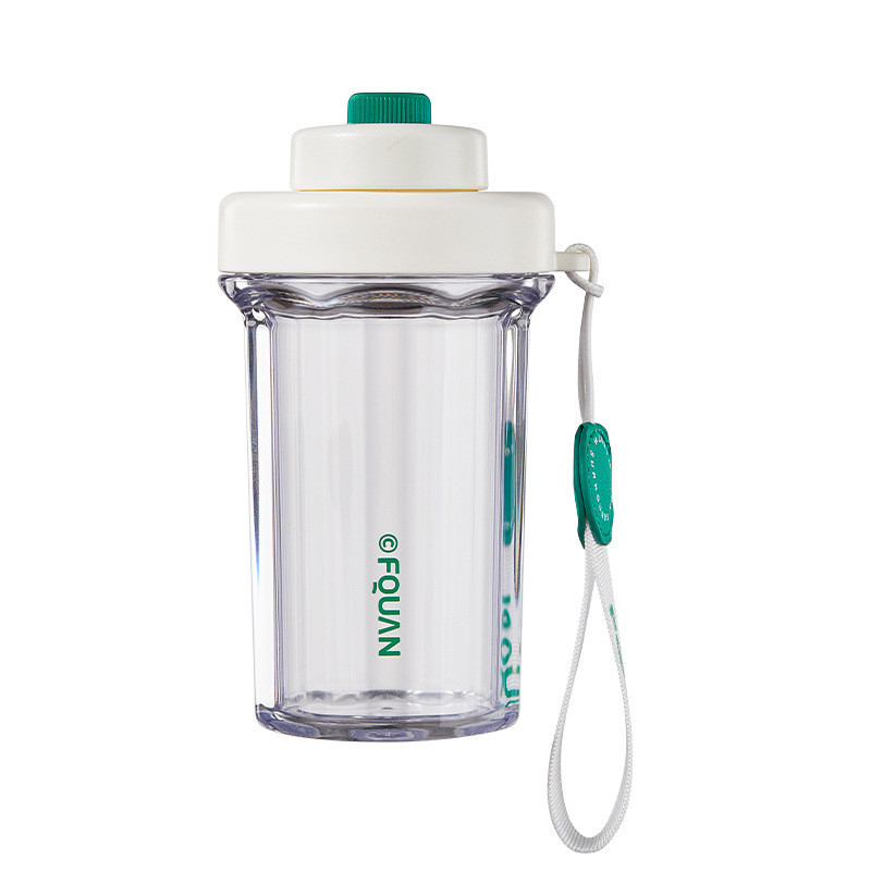 Novità Regali Tazza di plastica portatile 530 ml con filtro e sollevamento della corda in 1 stampa a colori