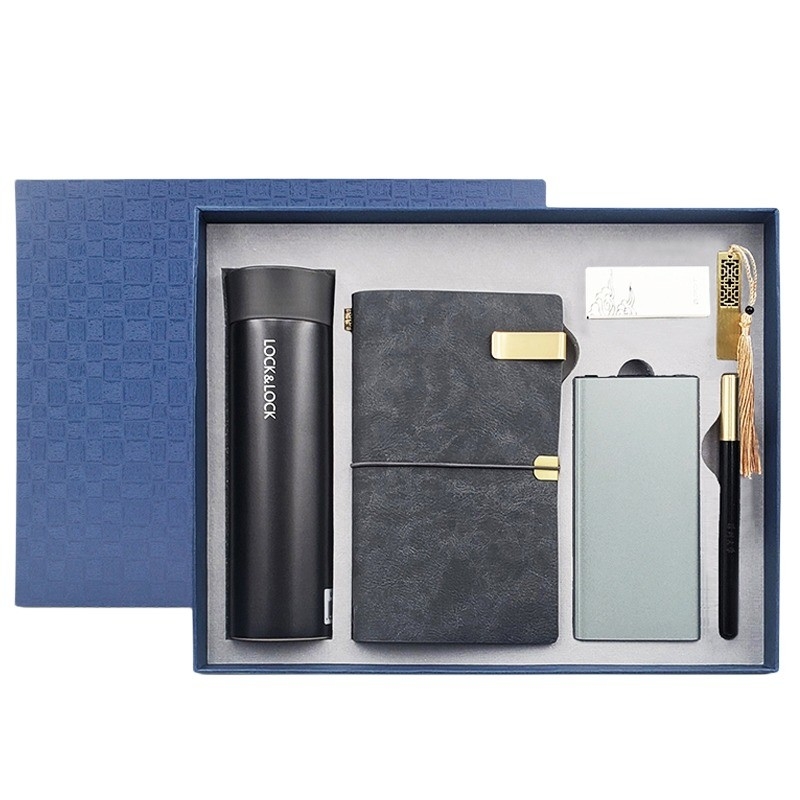 Dongfangyun EPOT Notebook Buckle Warm Cup Power U Disk Set con serigrafia