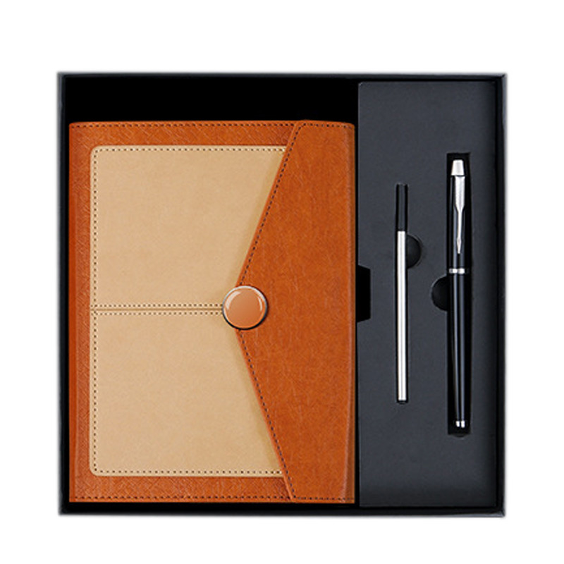 Logo del cliente Business A5 Notebook Gift Box Set in tre pezzi per hotel e resort