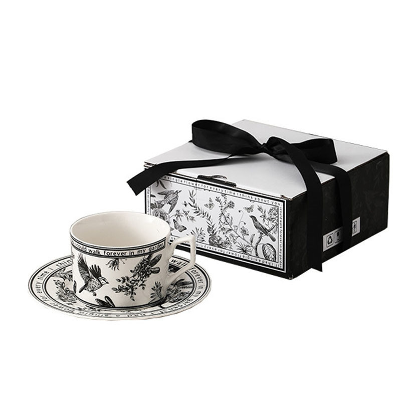 Xiao Xiangfeng Tazza e piatto di caffè nero e bianco perfetto per sport e giochi
