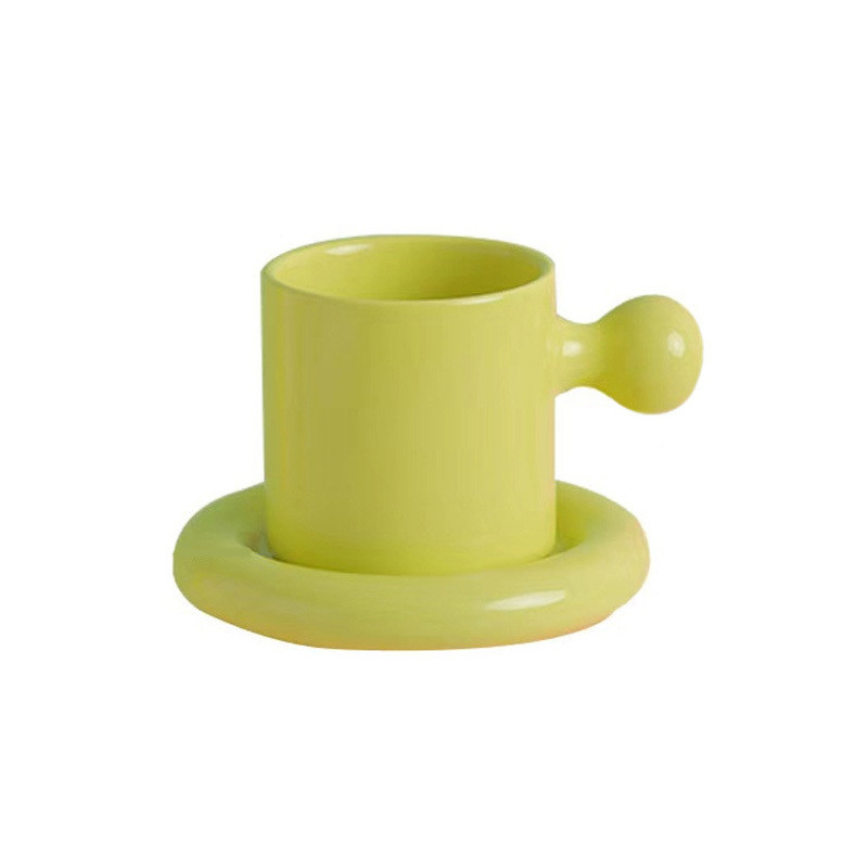 Squisita maniglia di uova di caramelle nordiche, coppa e piatto in ceramica, per regalo ai dipendenti dell'azienda.