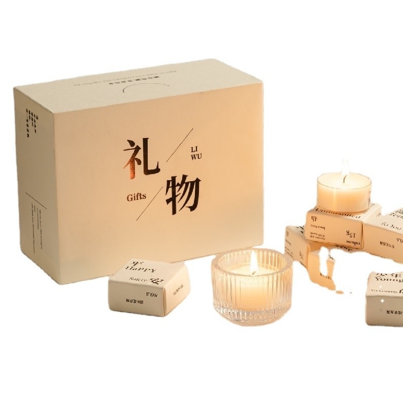Agenzia di viaggio Candelabra aromaterapia bianca destinata Box regalo Mini candele Set per interni
