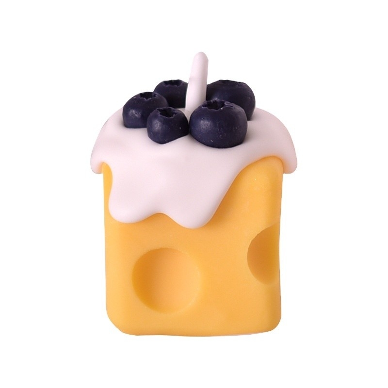 Stone Style Carino Formaggio Aromaterapia Candela Scatola regalo portatile per il compleanno delle ragazze gioia