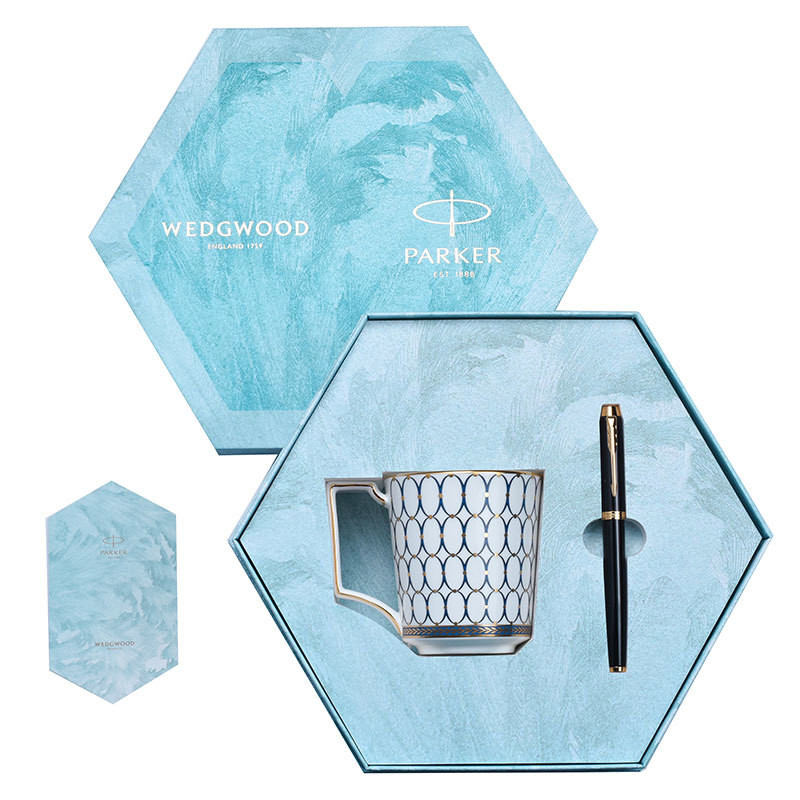 IM Pure Black Liya Gold Clip Pearl Pen Wedgwood Gold Pink Youth Blue Mug Set per l'evento