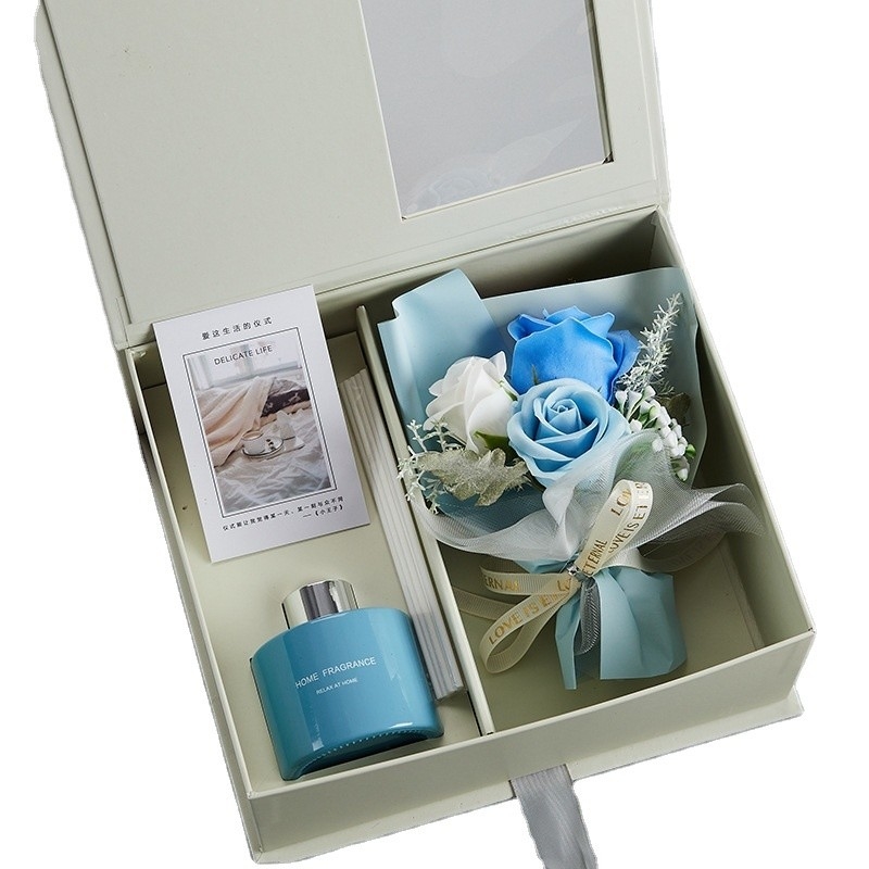 8 marzo Festa regalo a mano aromaterapia bouquet scatola regalo con stampa a colori