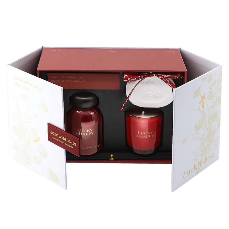 Stampa a schermo di seta Aromaterapia per interni appendiabiti per l'anno Aromaterapia candela set regalo
