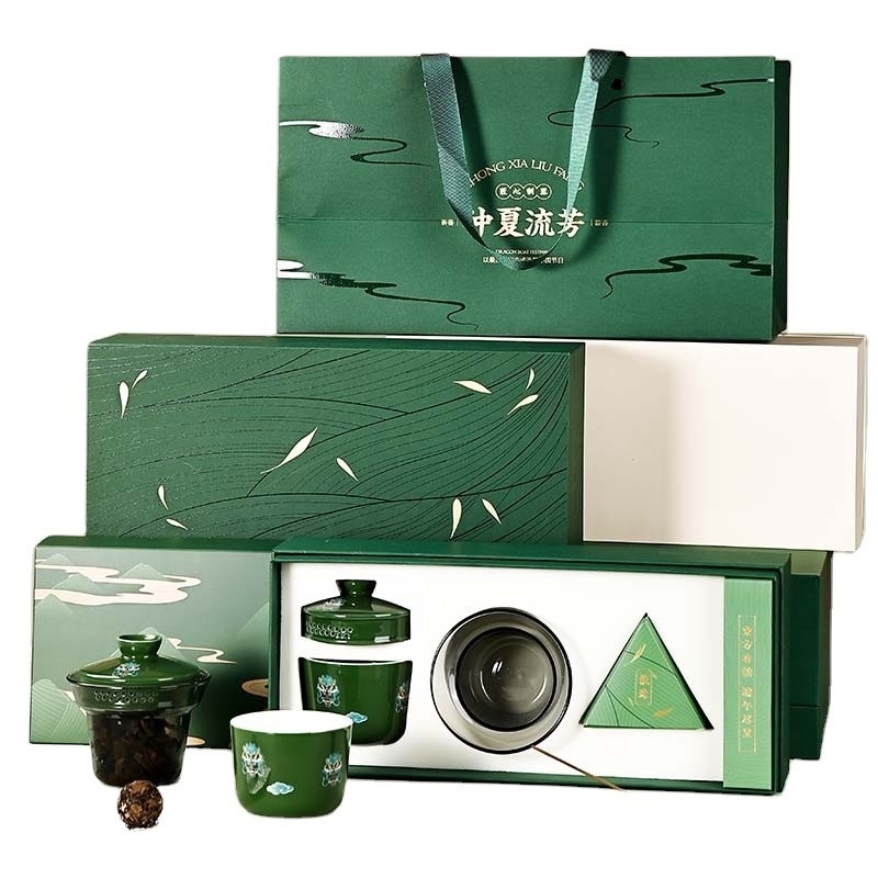 Dragon Pearl Tea Balls e Mugwort Fragrance Tea Set in scatola di plastica personalizzata