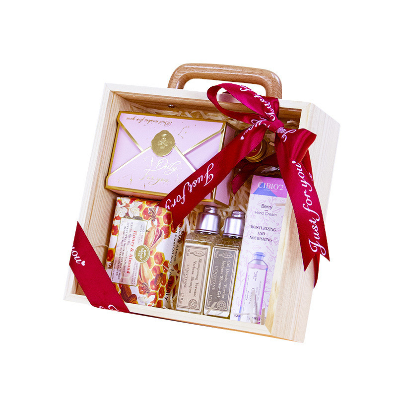 Acrilica copertura a spinta Net Red Gift Box Ins Stile scatola di legno per l'anniversario aziendale