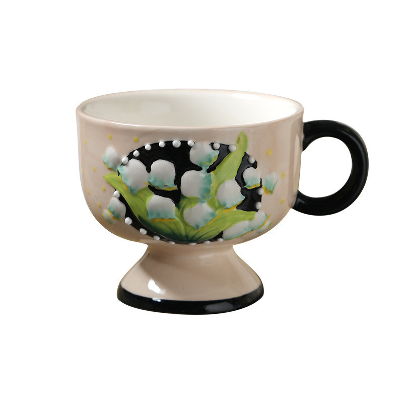 Agenzia di viaggio Essentials Verniciato a mano Liri della valle Tazza di caffè in ceramica dalla Finlandia