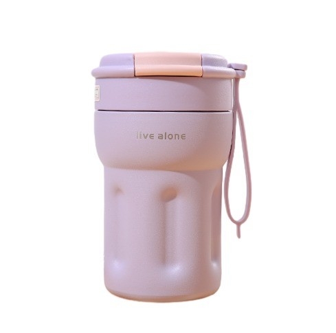Alberghi e resort devono avere una tazza di caffè isolato portatile con doppia cannuccia