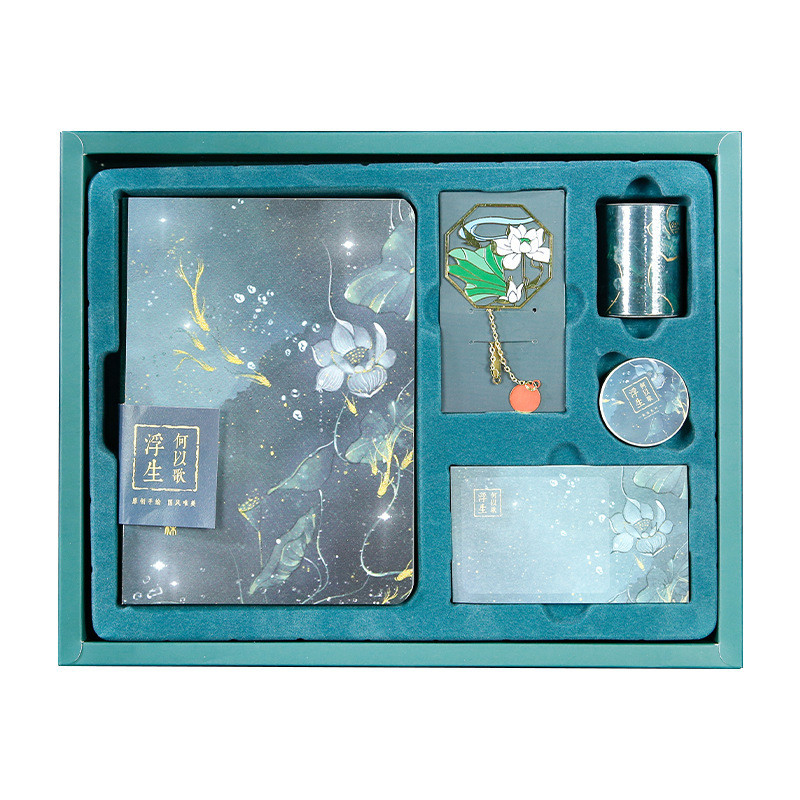 Zaino regalo per ringraziare Set di quaderni con note adesive di design retrò