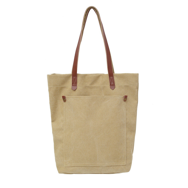Logo del cliente Canvas Retro Art Shoulder Bag Disegno minimalista per il regalo dell'evento aziendale